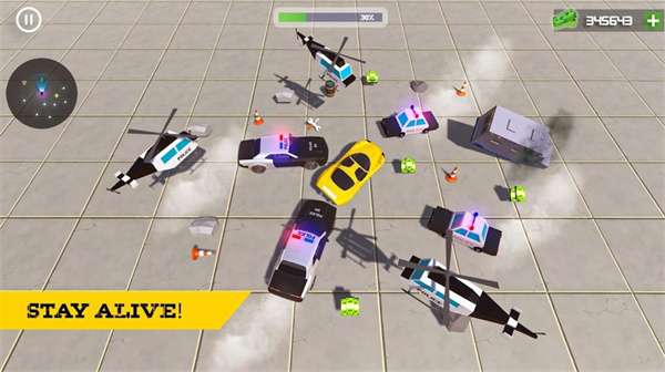 道奇警察躲避汽车图1