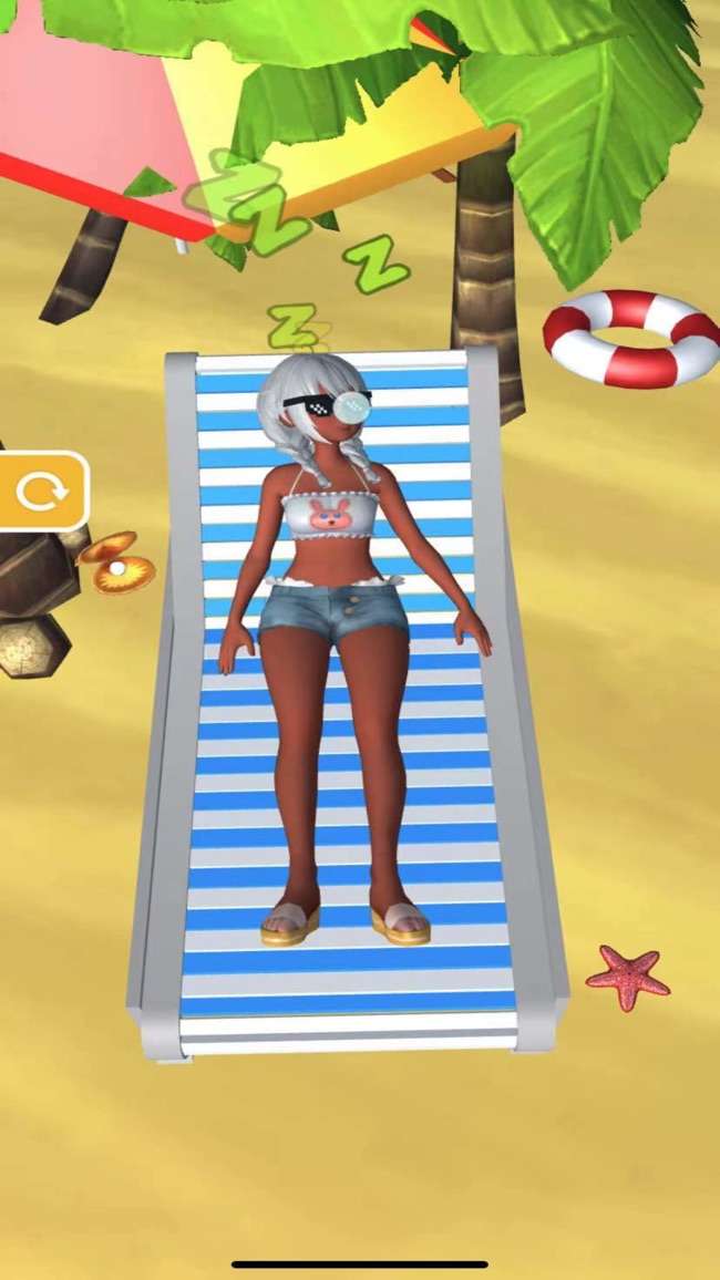 沙滩日光浴3D图3